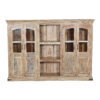 Exclusive Open Bookcase/Display Cabinet Distresses Glass Door Display Storage