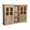 Exclusive Open Bookcase/Display Cabinet Distresses Glass Door Display Storage - Image 3