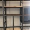 Industrial Cabinet with Marble Top Large Kitchen Garage Storage Open Shelves Glass Display - Image 4