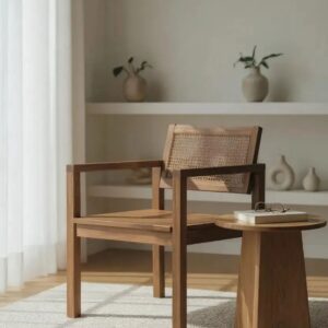 High Back Elegant Dining Kitchen Accent Desk Office Armchair Shabby Chic Primitive Distressed PAIR