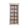 Tall Library Bookcase Display Cabinet Rustic Distressed 2 Glass Door