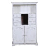 Tall Shabby Chic 6 Drawer 2 Door Pantry Storage Large Kitchen Dining Room Open Top Shelf Cabinet