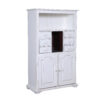 Tall Shabby Chic 6 Drawer 2 Door Pantry Storage Large Kitchen Dining Room Open Top Shelf Cabinet - Image 2