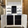 Tall Shabby Chic 6 Drawer 2 Door Pantry Storage Large Kitchen Dining Room Open Top Shelf Cabinet - Image 6