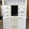 Tall Shabby Chic 6 Drawer 2 Door Pantry Storage Large Kitchen Dining Room Open Top Shelf Cabinet - Image 3
