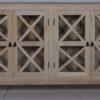 Farmhouse Natural Pine 4 Door Buffet Server Credenza Display Sideboard XX