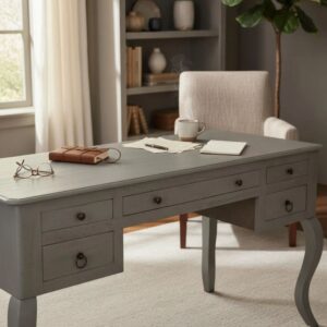 Queen Anne Desk Secretary Country French Den Bedroom Library Vanity