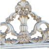 French Country Distressed Wall Accent Victorian Hand Carved Shabby Chic Framed Mirror Entryway Bathroom Den Gold/Off White - Image 2