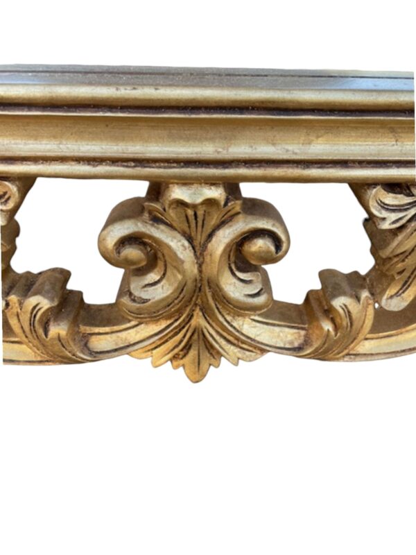 French Country Gold Accent Square Large Wall Mount Hanging Elegant Mirror Decor - Image 3