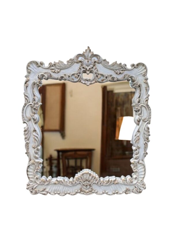 French Country Large Distressed Gold Square Wall Hanging Mirror Accent Dining Living Room Bedroom Bathroom