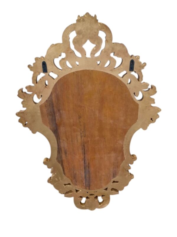 Classic Hand Carved Beveled Mirror Floral Gold Accent Dining Room Living Room Bathroom Hanging Mirror Solid Mahogany, not plastic resin - Image 5