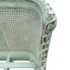 Country French Caned King Size Bed Complete Bedroom Shabby Chic Custom Wrap Around Foot Board Pastel Green Gold Distressed Floral - Image 4