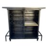 Industrial Container Shipping Bar Cabinet Storage Modern Wine Rack Kitchen Den Garage Man Cave 47x2x42 Heavy Metal Steam Punk Railroad - Image 3