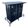 Industrial Container Shipping Bar Cabinet Storage Modern Wine Rack Kitchen Den Garage Man Cave 47x2x42 Heavy Metal Steam Punk Railroad - Image 8