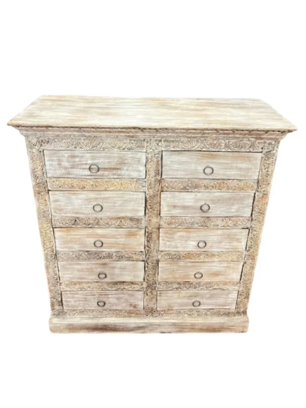 Coastal 10 Chest of Drawers Solid Spacious Dresser Storage Bedroom Furniture Shabby Chic Primitive - Image 5