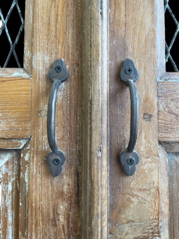 Rustic Large Farmhouse Pantry Storage Cupboard 8 Door Hutch Kitchen Cabinet Distressed Southwestern - Image 3