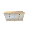 Modern Shabby Chic 8 Drawer Empire Bedroom Dresser Large Primitive Clothes Storage White Large Chest Of Drawers - Image 3