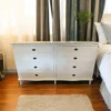 Modern Shabby Chic 8 Drawer Empire Bedroom Dresser Large Primitive Clothes Storage White Large Chest Of Drawers