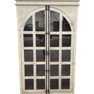 Arched Bookcase China Cabinet Contemporary Modern Linen Dining Room Den Library Traditional Display Glass Cabinet Hutch