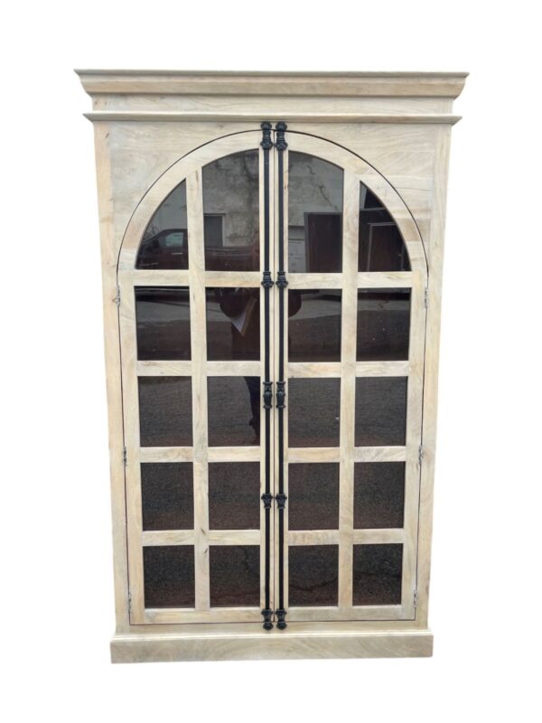 Arched Bookcase China Cabinet Contemporary Modern Linen Dining Room Den Library Traditional Display Glass Cabinet Hutch