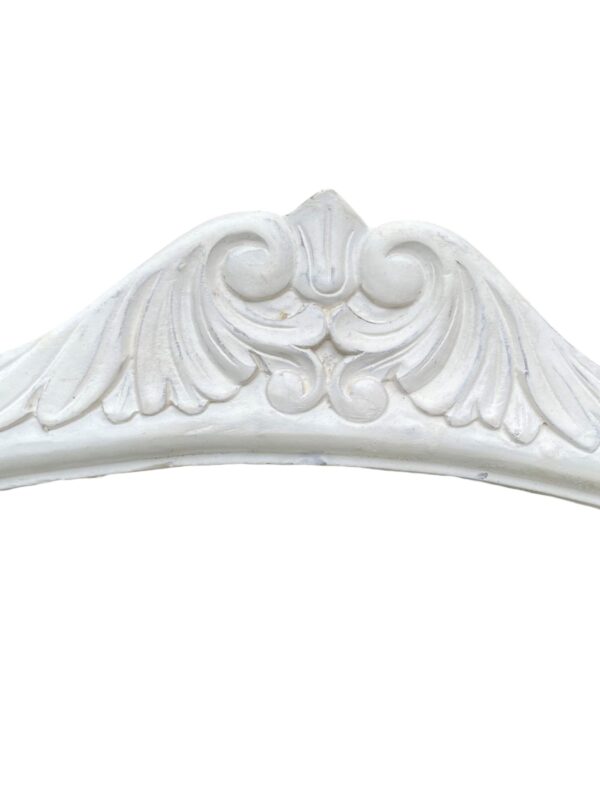 French Country Shabby Chic Make Up Dressing Vanity Table Storage Primitive Hand Carved Single Mirror Elegant Bedroom Bathroom - Image 5
